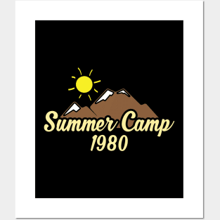 Summer Camp 1980s Vintage Retro 80s Campers Posters and Art